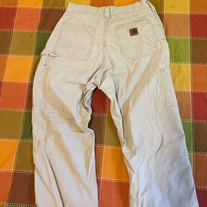 Carhartt Original Dungaree Fit - utility carpenter pants cream size 6